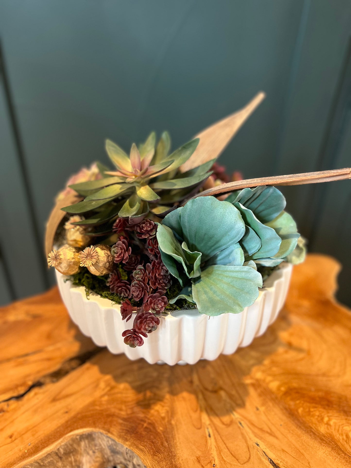 Large Succulent Arrangement - Ceramic Bowl