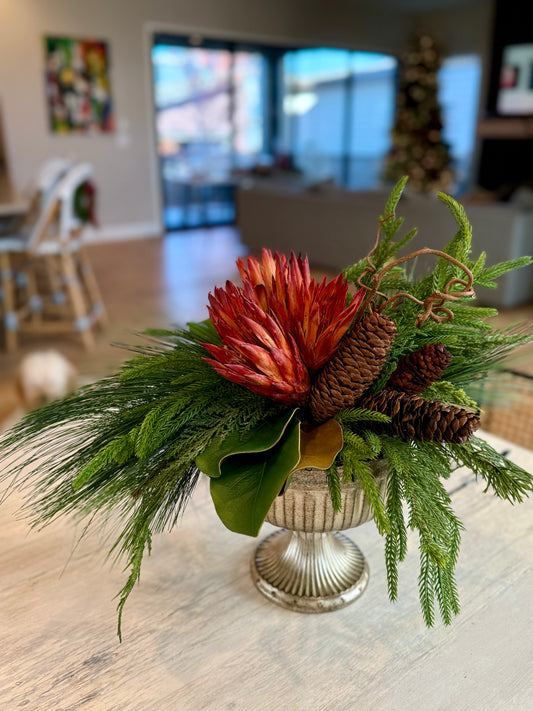 Dried Protea Holiday Arrangement